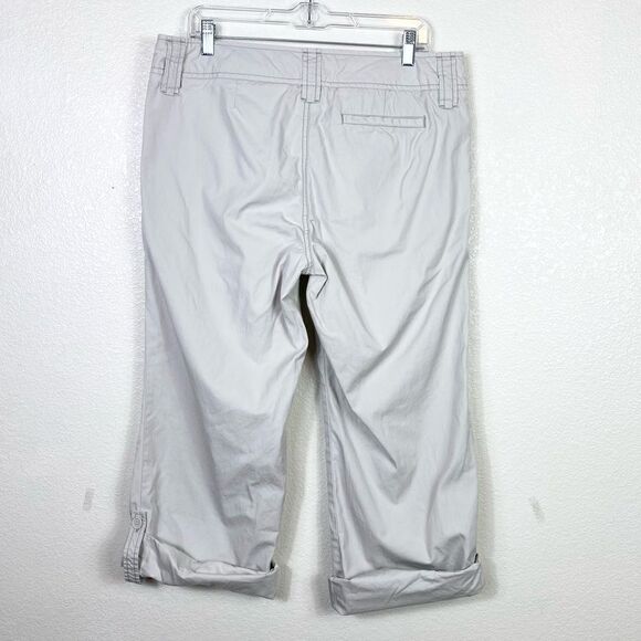 Gap Light Grey Roll Tab Cargo Pants - Picture 2 of 5